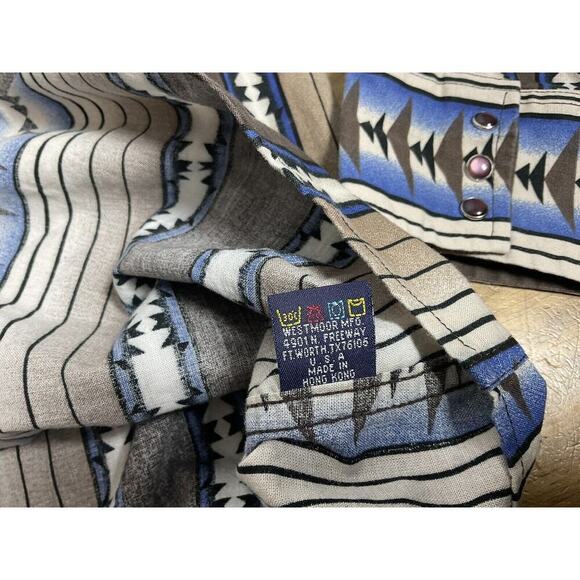 Panhandle Slim Western Shirt Long Sleeve Men’s XL Aztec Cowboy Pearl Snap - Picture 8 of 10